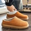 Зимние новые хлопковые тапочки с флисовой подкладкой, теплые, L, зимние домашние, комнатные, нескользящие, с толстой подошвой, мужские, удобные, плюшевые тапочки