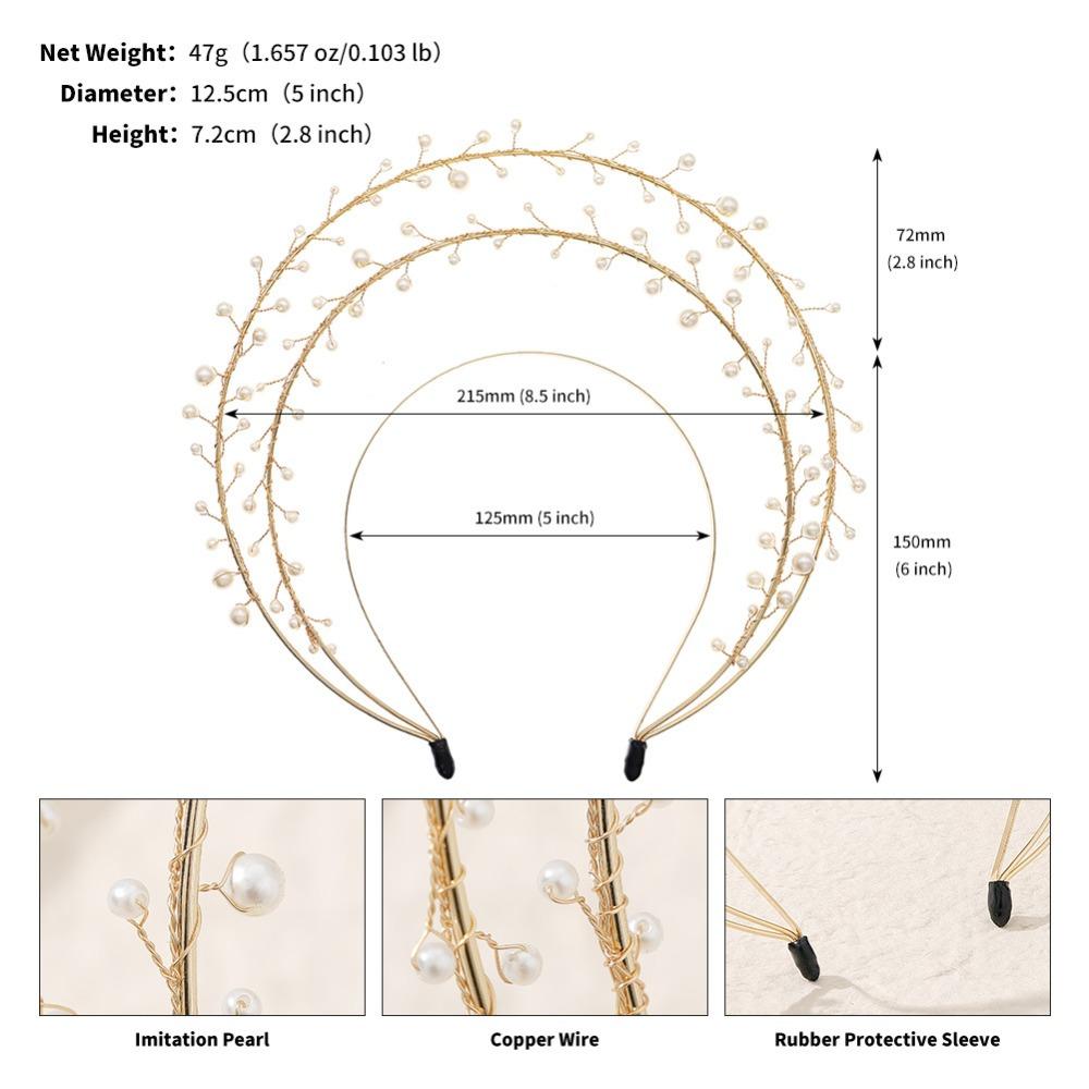 Обруч для волос Crystal Goddess Halo Солнце Барокко Жемчужина Обруч для волос Крестная мать Тиара Корона Лолита Аксессуар