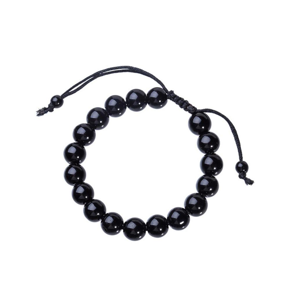 Круглый обсидиановый браслет для здоровья Браслет для здоровья