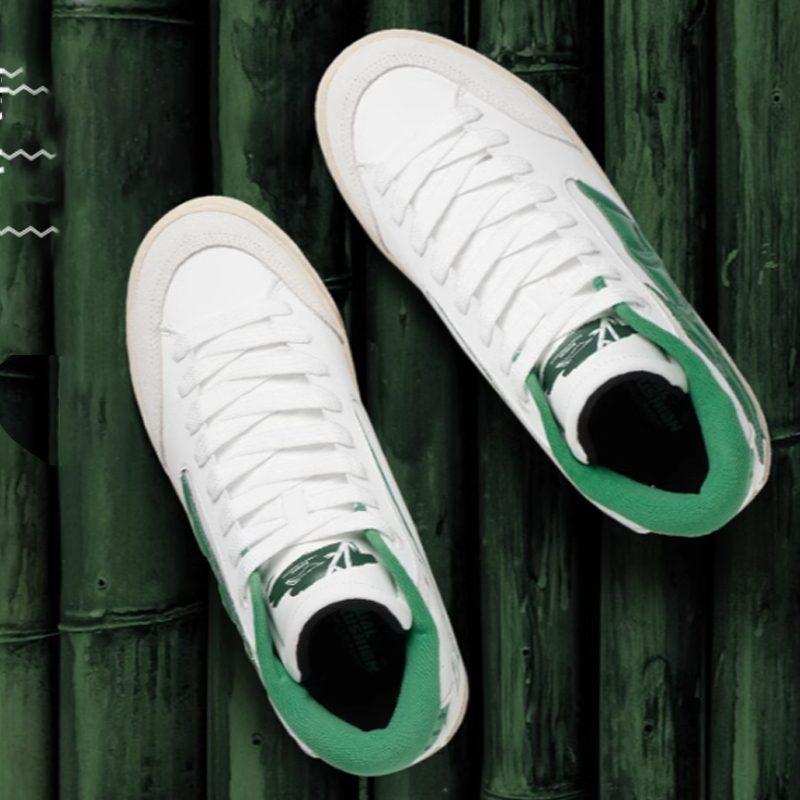 1807 X Li Ning Не Заходить в Реку Скейтбордические Ботинки Женские Средние Белый/Зеленый AECS032-2