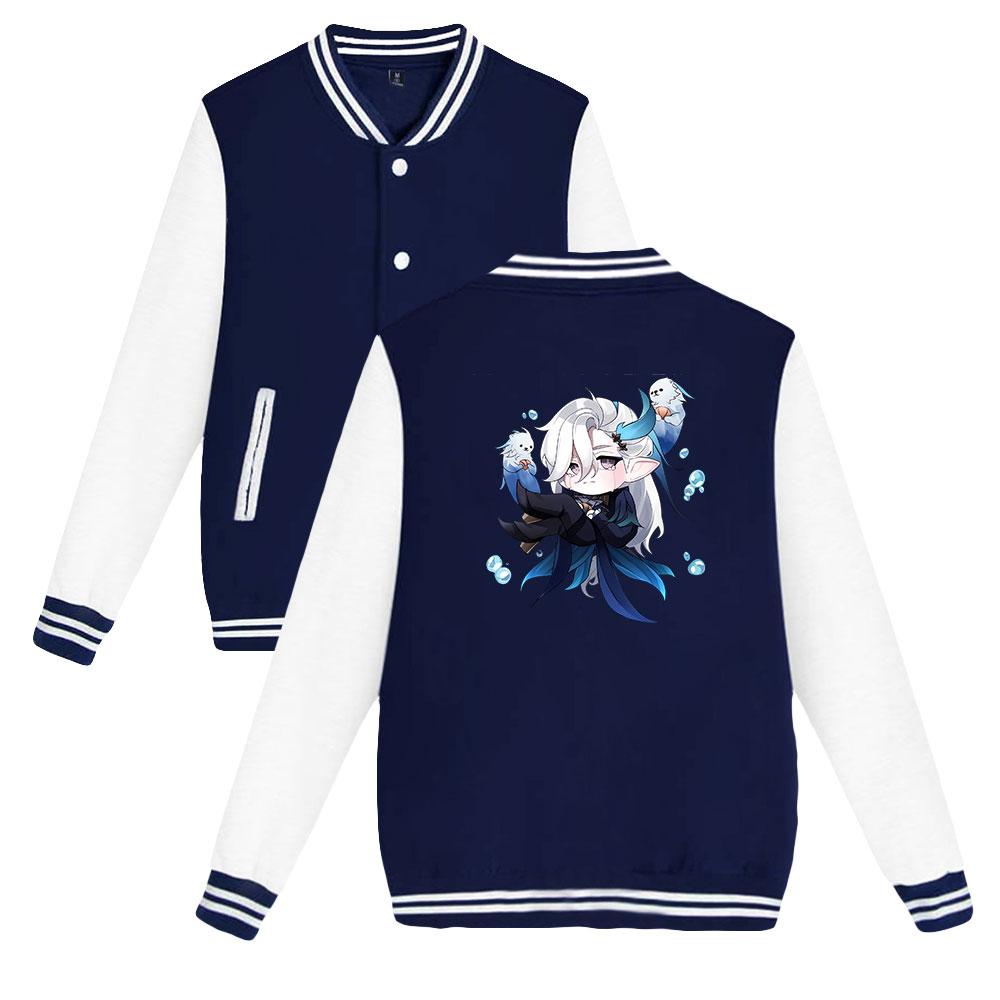 Модная куртка-бомбер Genshin Impact для женщин и мужчин больших размеров Harajuku, модная бейсбольная куртка, женская уличная одежда, весенне-осенняя верхняя одежда-бомбер