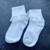 5 пар коротких носков принцессы для детей с оборками, хлопковые кружевные сетчатые носки для детей от 2 до 15 лет