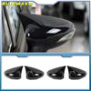 Bat Style Mirror Cover For Ford Fiesta 2008-2018 Rearview Mirror Cover 2Pieces Cover Glossy Black Car Shields Exterior Accessory