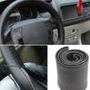 DIY Faux Leather Steering Wheel Car Auto Protector Cover with Needle Thread Kit
