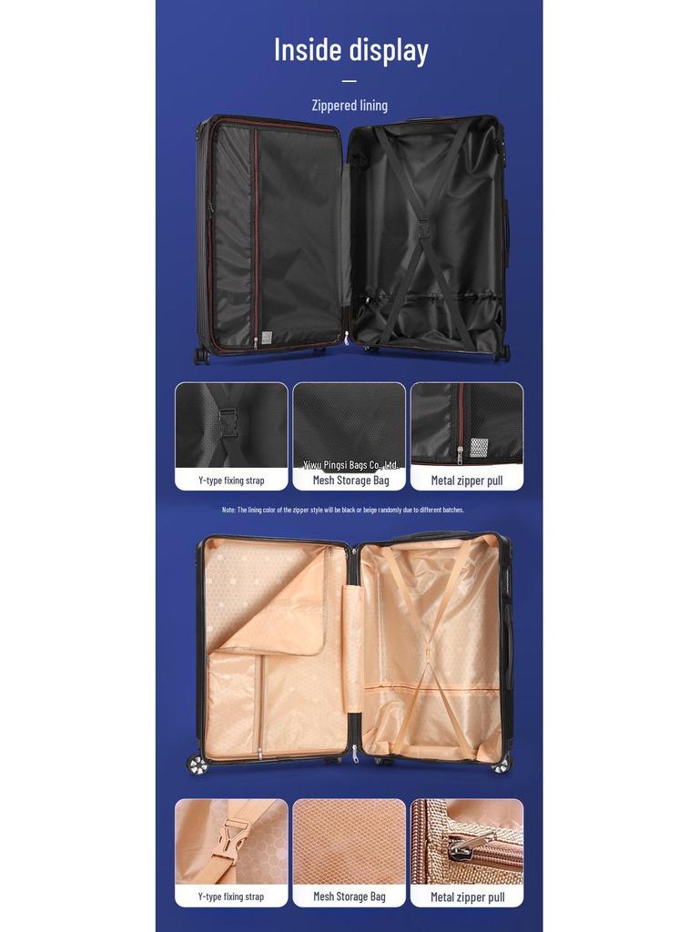 32-Inch Durable Leather Travel Suitcase with Universal Wheels for Men and Women