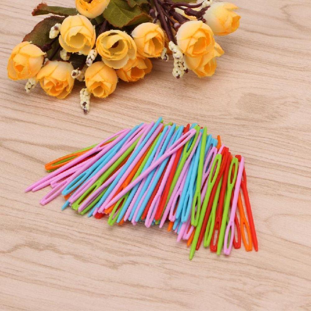 Plastic Plastic Needles DIY Craft Sewing Needle Tool ABS Knitting Needles  Kids DIY Toys