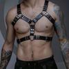 Adjustable Men's Bondage Shoulder and Chest Strap with Waist Belt for Nightclub Flirting