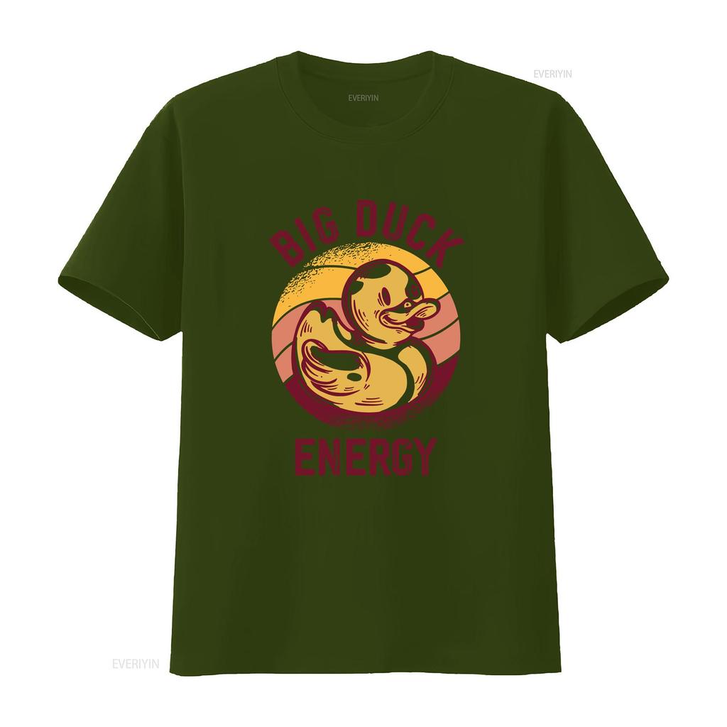 Big Duck Energy Rubber T Shirt vintage Washed streetwear Stylish Slightly Top For Everyday Wear Unisex fashion Casual