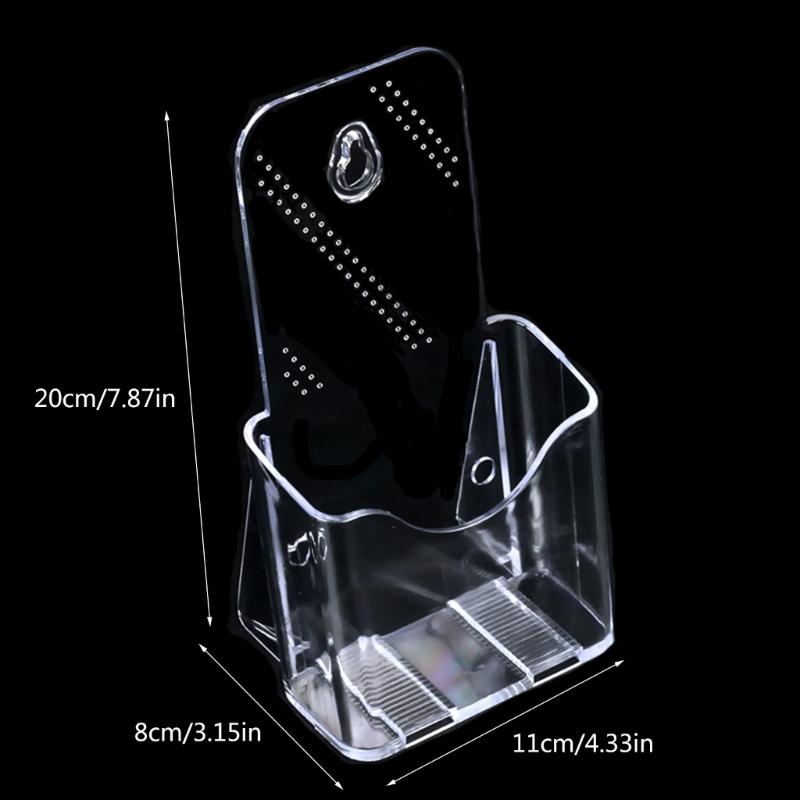 Acrylic Brochures Holder Clear Literature Organizers Stand, Brochures Pamphlets Display Stand for Wall Mount Countertop