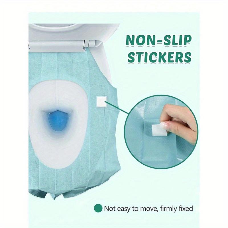 10 шт. Одноразовые накладки на сиденье унитаза, Водонепроницаемые и портативные, Бумажный коврик для унитаза удлиненной длины для отеля, общественных мест, путешествий, клуба отдыха