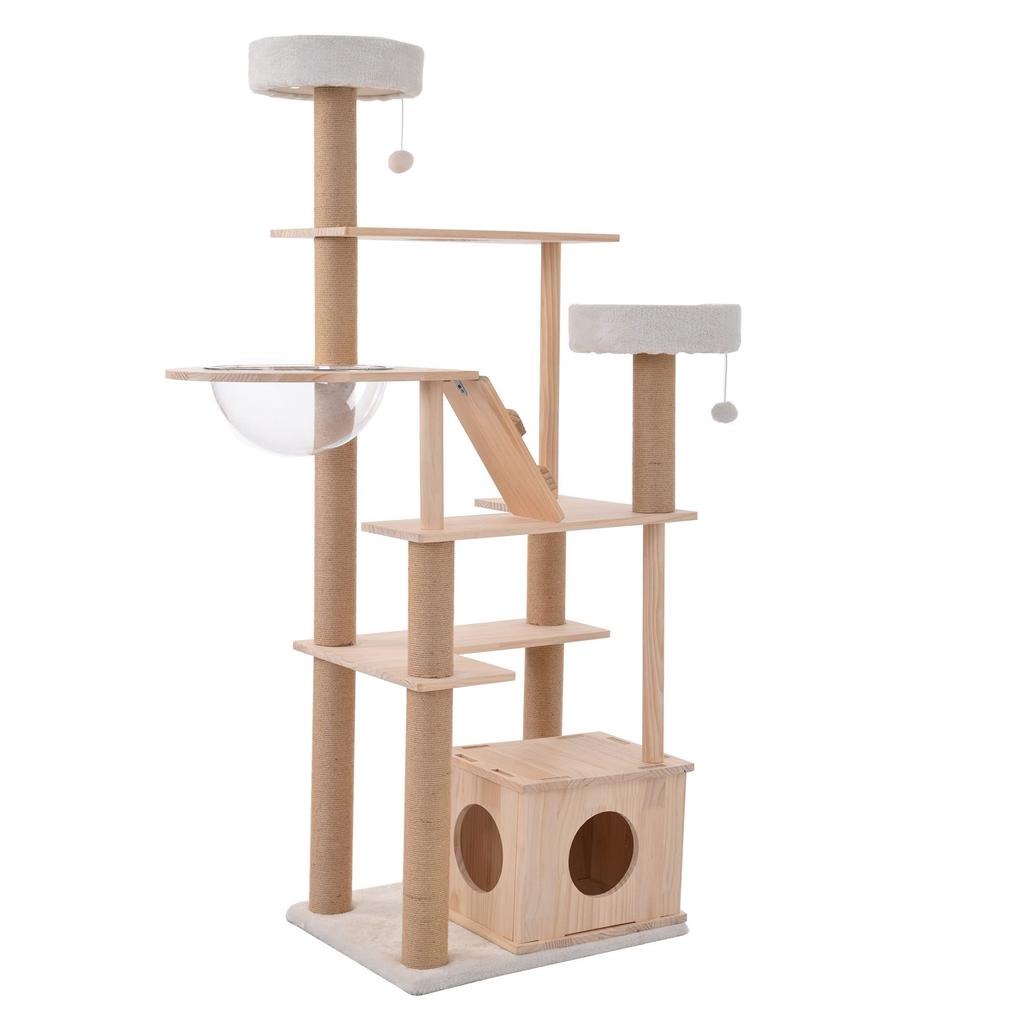 OSJ Cat Cat Pet Pet Natural Comes with a Hemp String Scratching Includes Easy To Clear Space Multiple Rounded Stationary Stylish Tower, Tower, House,