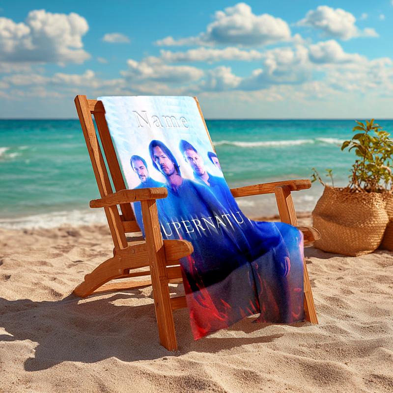 Personalized customized proof beach towel with Supernatural pattern - soft, absorbent,quick-drying,perfect swimming,camping&bathing