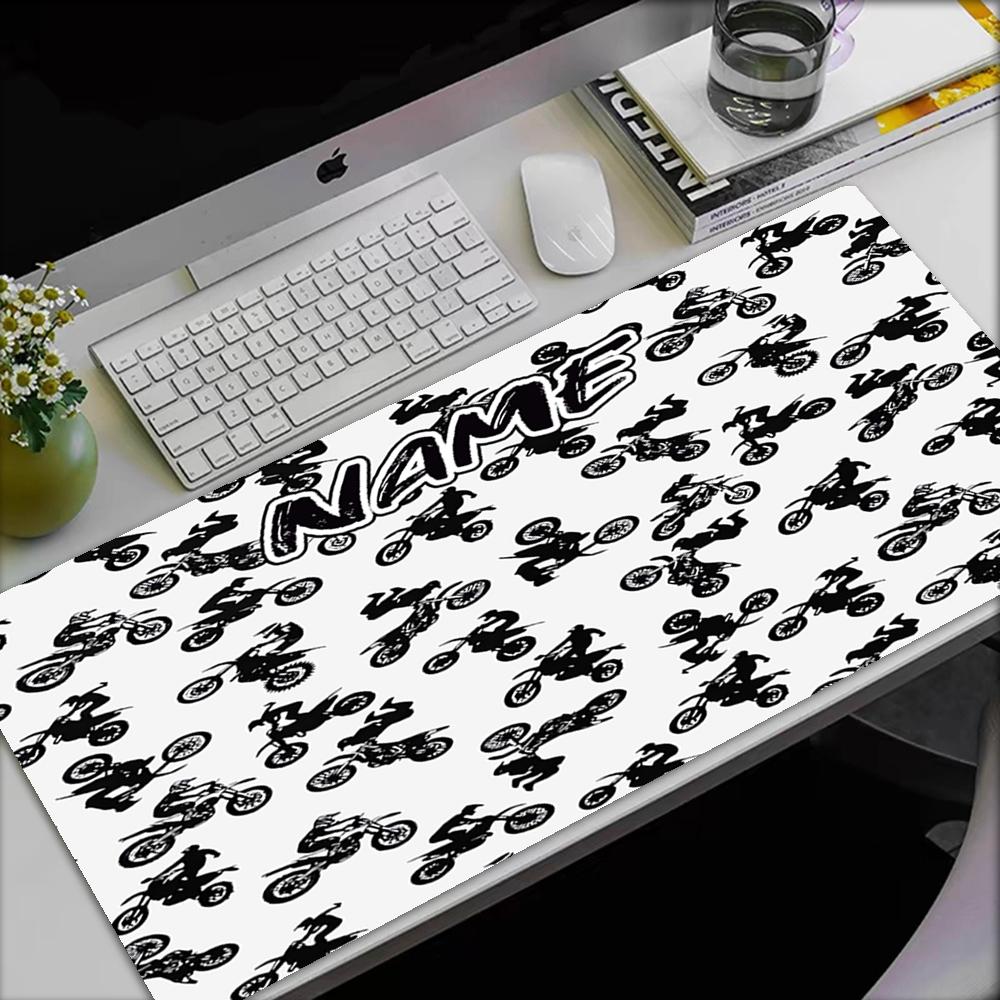 Custom Name off-road motorcycles Theme Mouse Pad, Non Slip Rubber Base, Multifunctional Office & Home Decor, Perfect for Workspace Personalization.