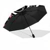 1pc Circles Pattern Automatic Folding Umbrella Automatic Open/Close, 8-Rib Durable Frame, Compact Travel Umbrella Suitable034