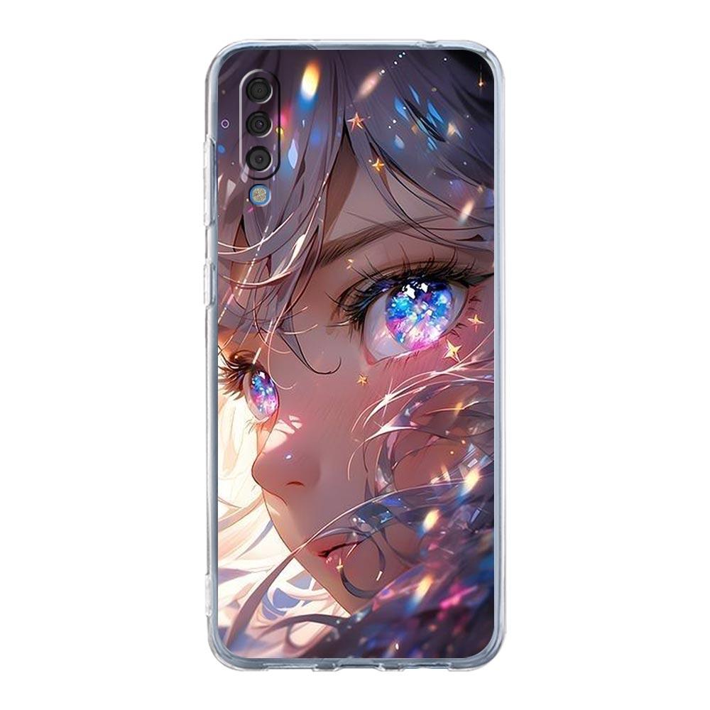 Мультяшный милый арт глаза Чехол для телефона для Samsung A14 5G A12 A22 A32 A34 A42 A52 A54 A50 A70 A30 A40 A20E A10S A20S A02S A04S Чехол