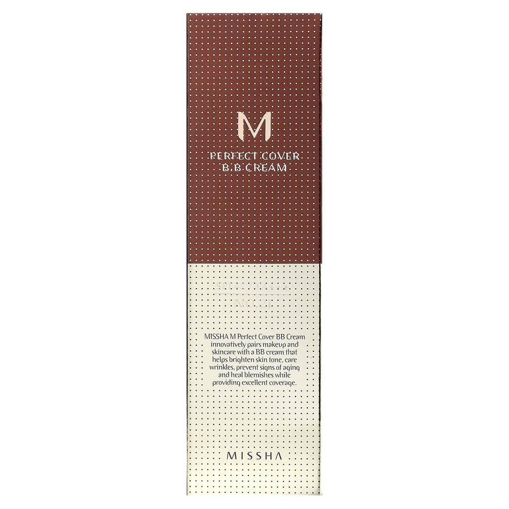MISSHA M Perfect Cover BB Cream, SPF 42 PA+++, Нет. 21 Светло-бежевый, 50 мл (1,7 унции)