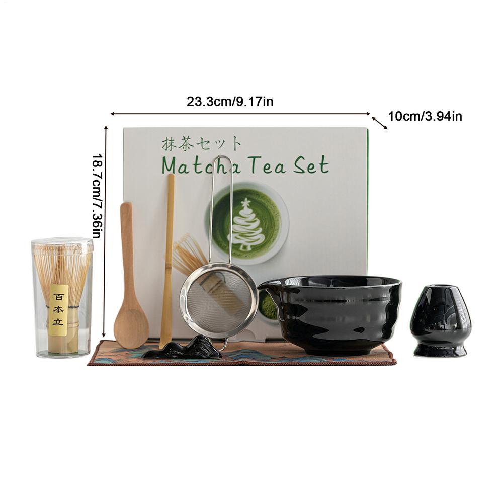 Japanese Tea Bowl Set 8 Pieces Complete Kit With Bowl Scoop Holder Sifter Japanese Tea Ceremony Set For Beginners Friends Mom