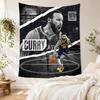Golden State Warriors Curry Aesthetic Tapestry Psychedelic Art Perfect for Living Room Dorm Wall Studio Wall Year-Round Gallery Wall