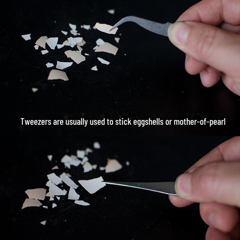 Набор тонких пинцетов из нержавеющей стали для дизайна ногтей, коррекции бровей и удаления волос