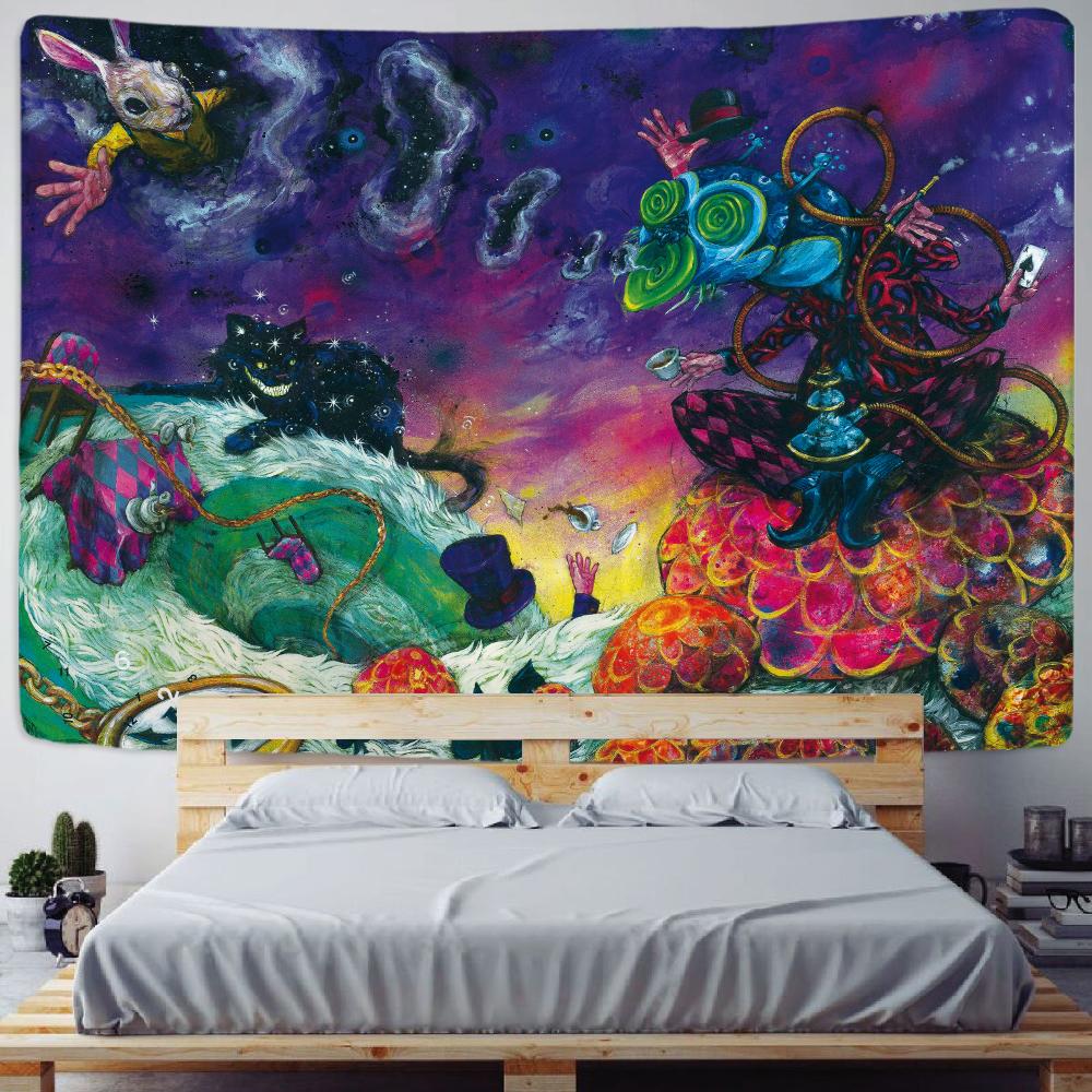 Домашний Декор Средневековый Дракон Мандала Настенный Гобелен Таро Психоделическая Сцена Печатный Хиппи Бохо Пляжное Полотенце Tapiz