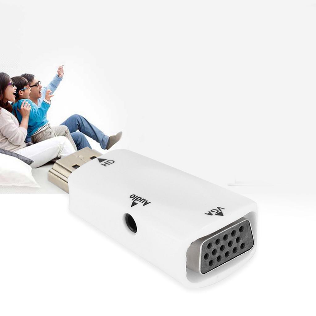 HD 1080P HDMI-мама на VGA-маму Адаптер-конвертер с аудиовыходом 3,5 мм