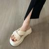 Slippers Women's Summer Outer Wear 2025 New Women's Shoes Versatile Thick-soled Women's Casual Explosion One-word Cool Slippers