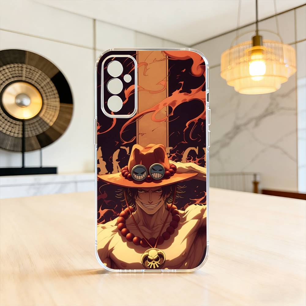 Portgas D. Ace Fire Fist One Piece  Phone Case Transparent Silicone Soft For SamsungA10,12,20,21S,30,31,40,50,51,52,70,71