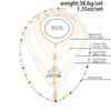 Ingemark 6 шт./комплект Модное Ретро Акриловый Стразы Крест Кулон Ожерелье для Женщин Креативная Металлическая Длинная Цепочка-чокер Y2k Украшения