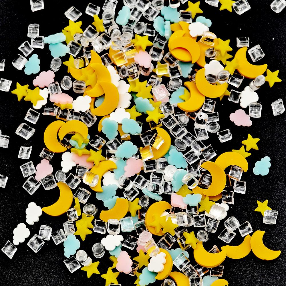 1kg Mixed Polymer Clay Nail Art Slices Coconut Trees Flowers Pandas Frogs for Party Festival Accessories High Craft Supplies