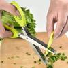 Muti-Layers Kitchen Scissors Stainless Steel Vegetable Cutter Scallion Herb Laver Spices Cooking Tools Cut Kitchen Gadgets