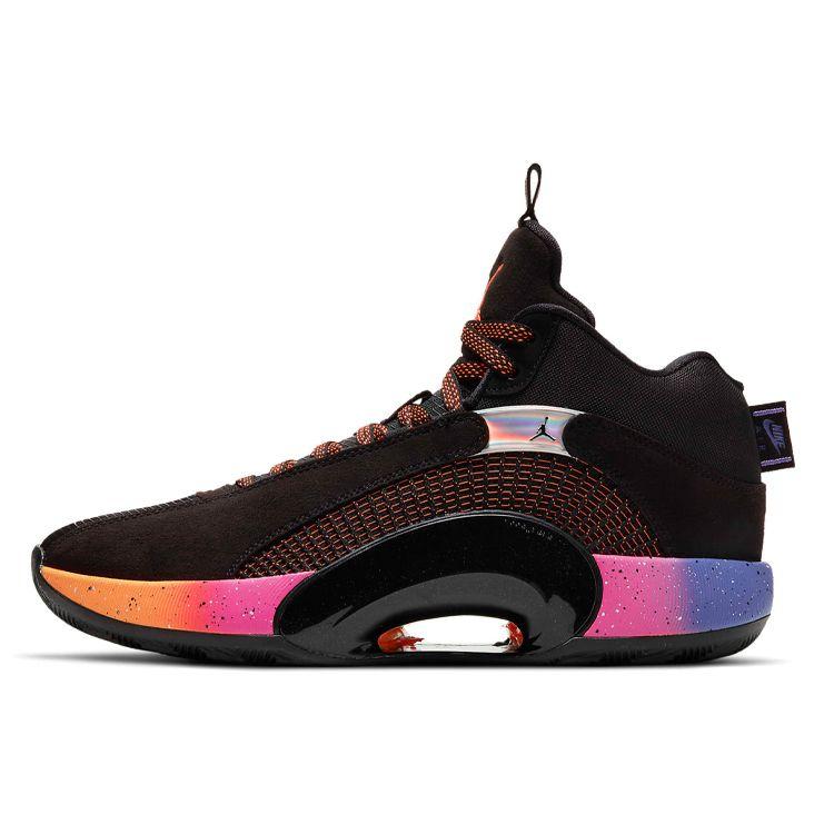 Air Jordan 35 Sunset Men Sneakers Black Hyper-Grape Fuchsia-Blast CQ4227-004