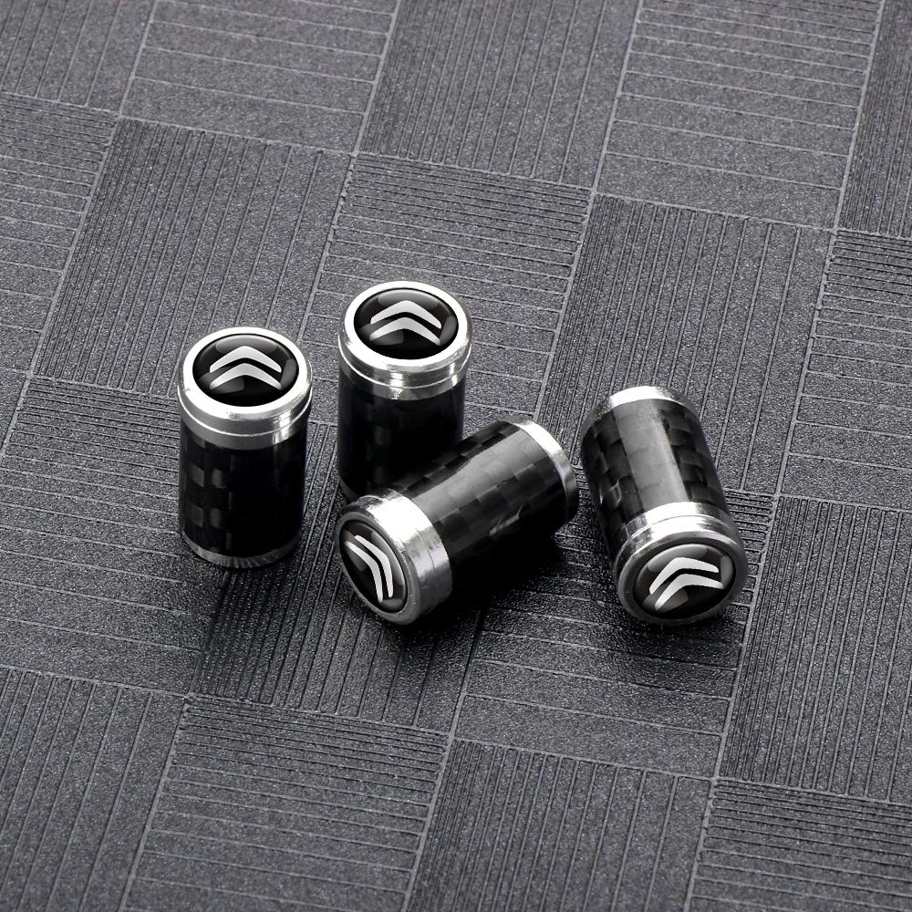 OKKU5 4Pcs Metal Alloy Car Tire Caps For Citroen C4 C3 C2 DS Celysee Picasso For Cars Motorcycles Bicycle Cover Dustproof Accessories