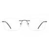 Rimless Square Blue Smartbuy Collection Watson Asian Fit 984c Fashion Unisex Eyeglasses