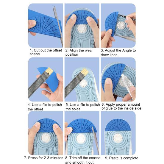 5 пар подошв для обуви, ремонт, замена, амортизирующие, противоскользящие, свободно режутся