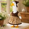 Наряд Гуся для крыльца на День Благодарения Talos, Осеннее платье с головным платком для статуи 23 дюйма, Декор для улицы, сада, двора