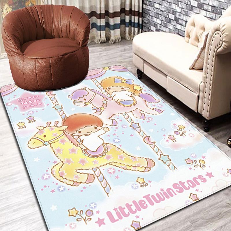 Kiki & Lala Rug Floor Mat for Living Room or Bedroom Soft and Comfortable Carpet a Gift for Birthday and Holiday.NFF0928612