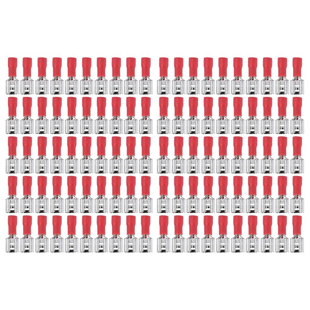 100 шт. Изолированный обжимной клеммный наконечник типа «лопатка» Медный ПВХ Электрический обжимной терминал для дома