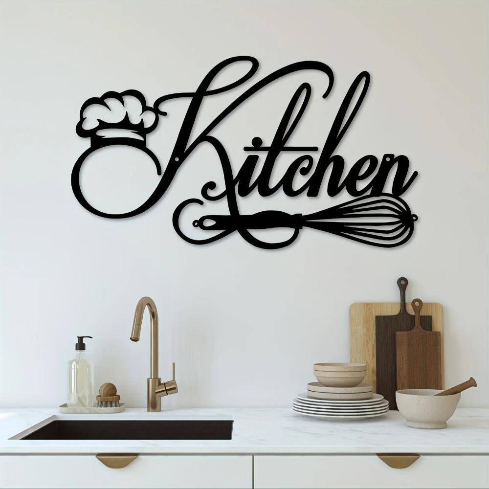 Rustic Metal Kitchen Sign - Farmhouse Wall Decor for Home, Kitchen, or Dining Room - 12 X 6.69 Inches (Classic Style)