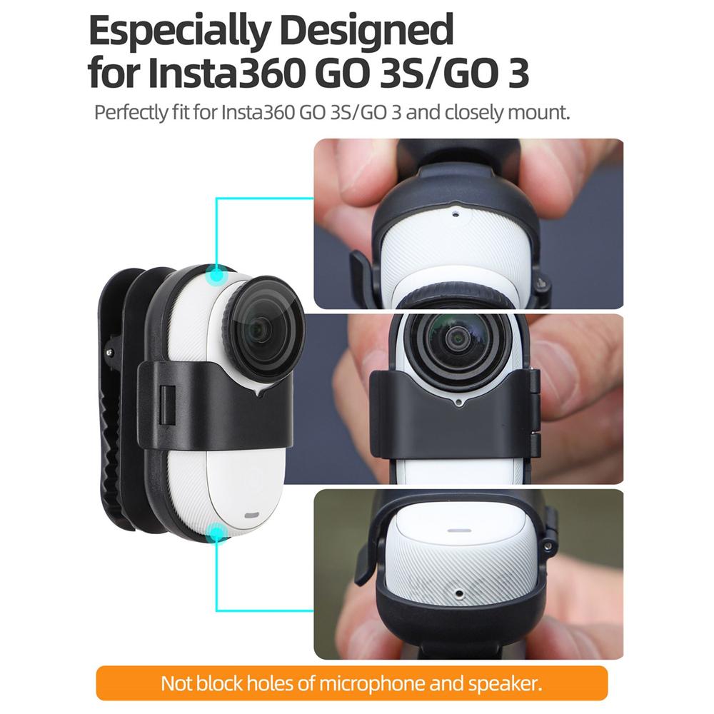 Зажим для рюкзака с камерой для Insta360 Go 3S, крепление с 360-градусным вращением, быстросъемное крепление на шляпу