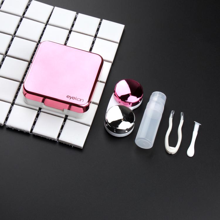 High Quality Reflective Cover Contact Lens Kit Case with Mirror