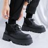 2024 new men's shoes spring and autumn casual big head leather boots thick sole inner height increase Martin boots 77068-R
