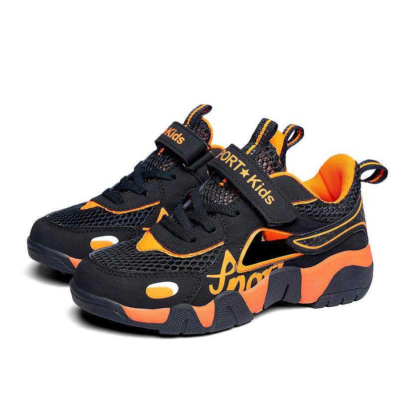 Fashion Boys Casual Shoes Summer Single Net Breathable Children Sport Shoes Leisure Trainers Rubber Kids Sneaker