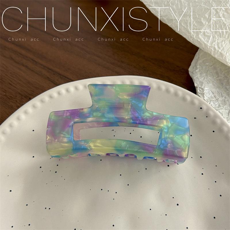 Large French Retro Mermaid Color Hairpin Shark Clip