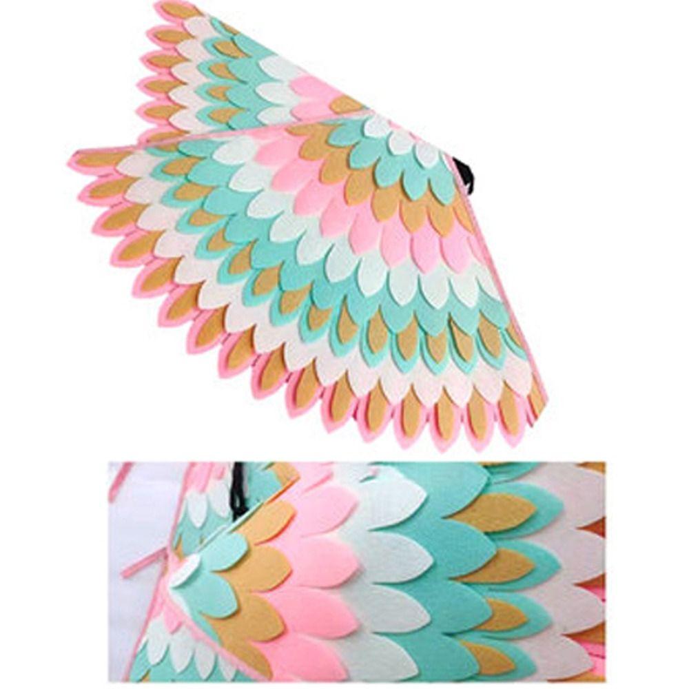 Peacock Owl Animal Bird Wings+Mask Suit Stage Performance Felt Winged Cloak Halloween Felt Cape