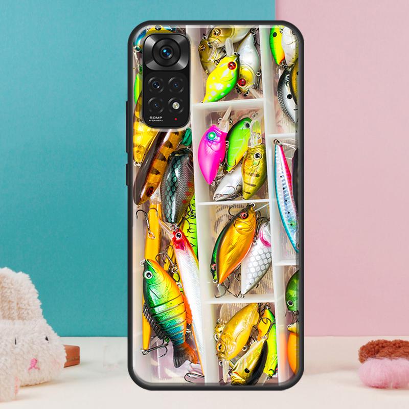 Fishing Rod Tool Case For Xiaomi Redmi Note 14 13 Pro 12 11 9 10 9S 10S 11S 12S Redmi 14C 13C 10C 12C Cover