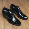 Мужские свадебные туфли в британском стиле на каблуке-броги, деловые туфли с подъемом, модные мужские туфли-оксфорды, элегантная обувь для торжественных случаев