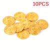 10Pcs Plastic Pirate Gold Play Coins Birthday Party Favors Treasure Coin