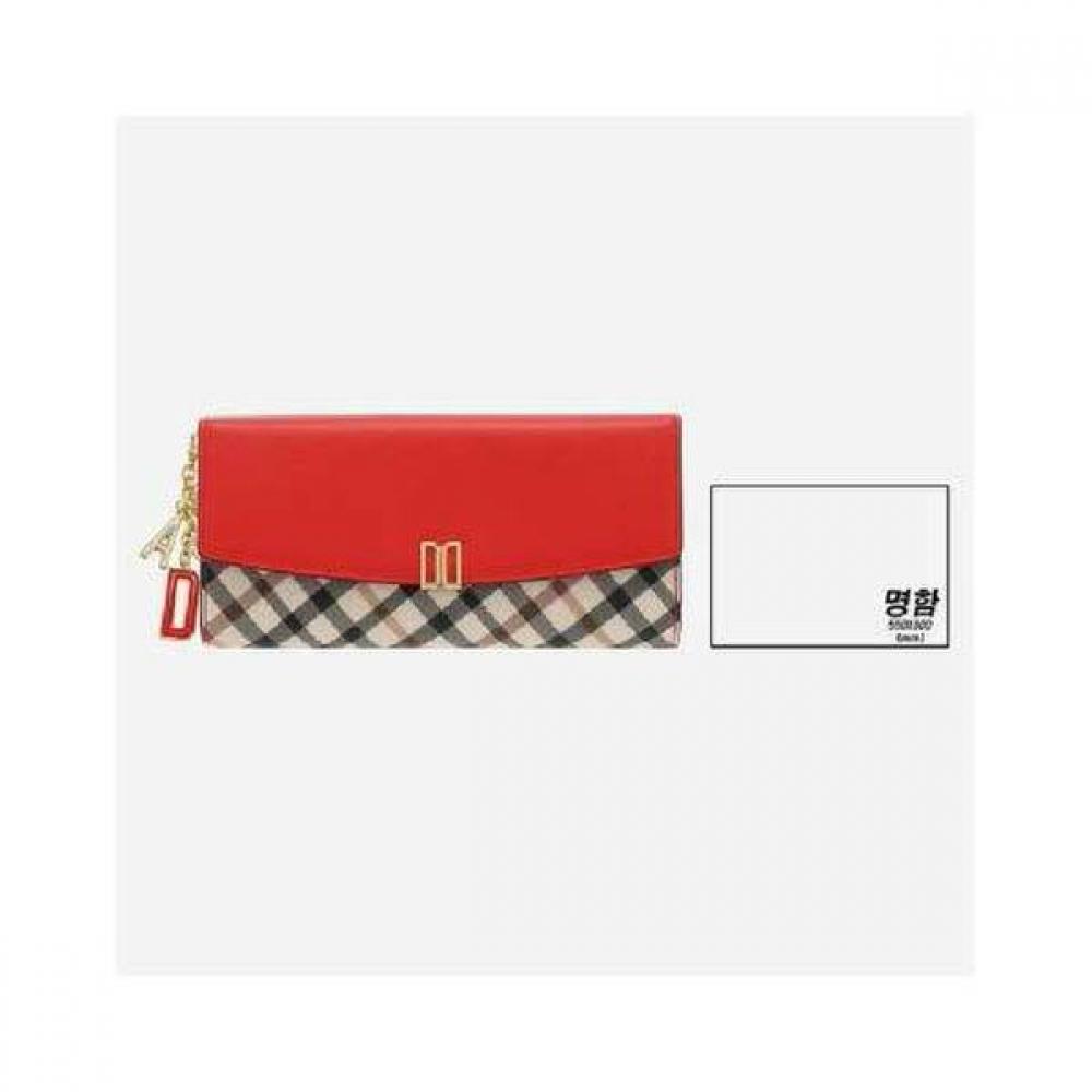 DakS Men S Red Check Colorblock 3 Fold Long Wallet Dcwa2f401r2