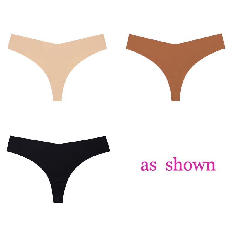 3 шт./лот, женские сексуальные трусики из ледяного шелка с низкой талией, нижнее белье без следов, стринги, женские стринги, дышащее нижнее белье, искушение, нижнее белье