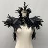 Punk Feather Shawl Natural Feather Fake Collar Luxury Feather Shoulder Cape  Cosplay